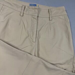 Cruise Brazil Calca Ilheus Tan Khaki Paneled Straight Leg Pants Womens 36 (27")
